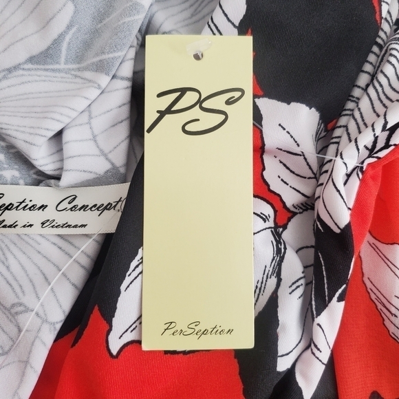 Per Seption Concept Blouse Black, White & Red Office Career Work (S) - Picture 10 of 12